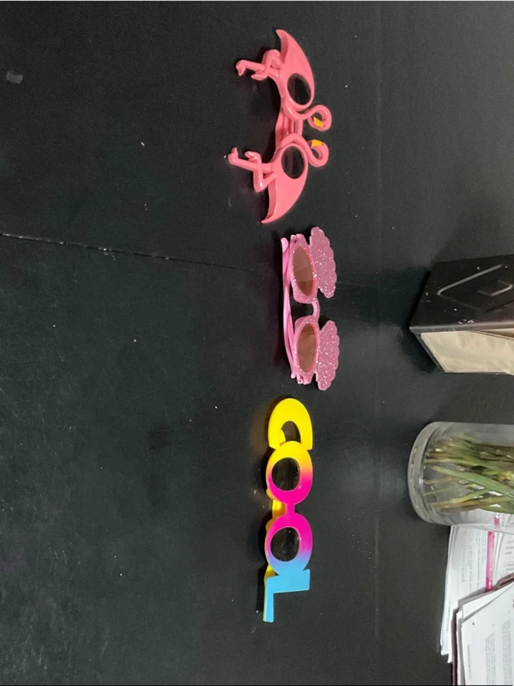 Set of Fun Novelty Party Glasses - Pink & Multicolor